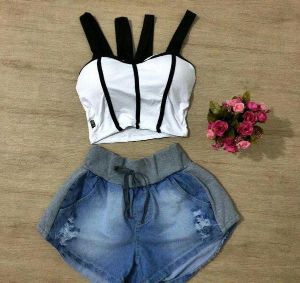 Short Jeans com Moletom