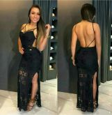 Vestido Longo Renda Costas Nua